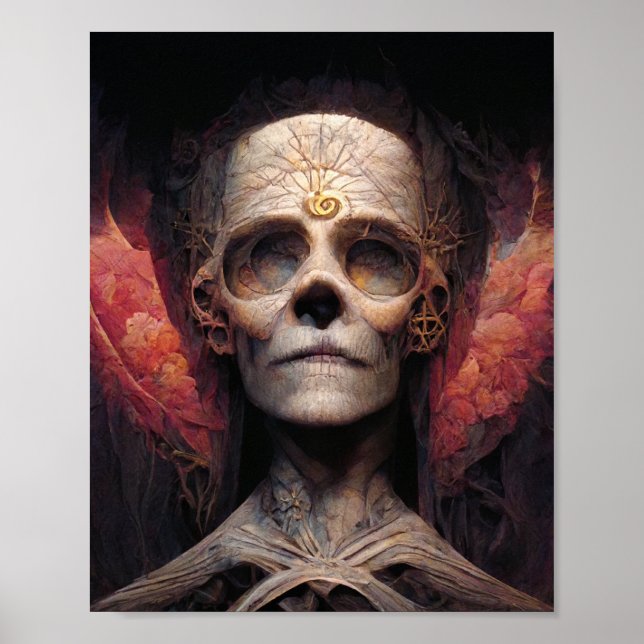 Mjöl och Mörk av Fantasy Science fiction Art Poster (Framsidan)