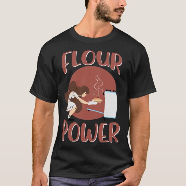 Mjöl Paj Skapar Professionell Chef och baker T Shirt (Framsida)
