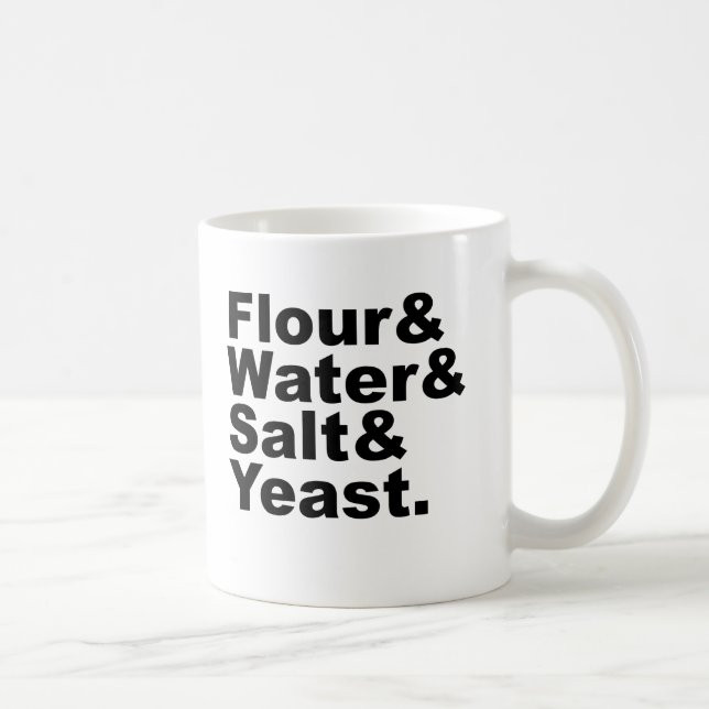 Mjöl & Vatten & Salt & Jäst | Bröd Ingredienser Kaffemugg (Höger)