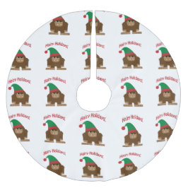 Mjöla Helgdagar! Jul Sasquatch Julgransmatta Borstad Polyester