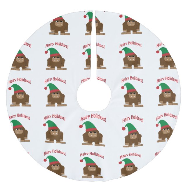 Mjöla Helgdagar! Jul Sasquatch Julgransmatta Borstad Polyester (Framsidan)