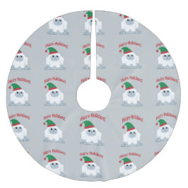 Mjöla Helgdagar! Jul Yeti Julgransmatta Borstad Polyester