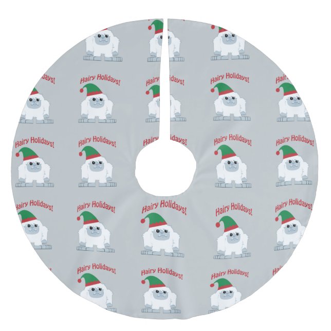 Mjöla Helgdagar! Jul Yeti Julgransmatta Borstad Polyester (Framsidan)