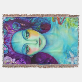 Mjöldrottning med fjärilar filt