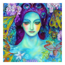 Mjöldrottning med fjärilar