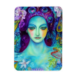 Mjöldrottning med fjärilar magnet