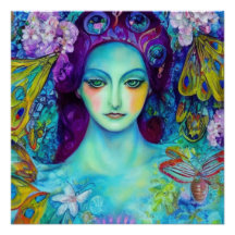 Mjöldrottning med fjärilar