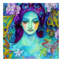 Mjöldrottning med fjärilar