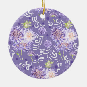 mjöliga blommor julgransprydnad keramik