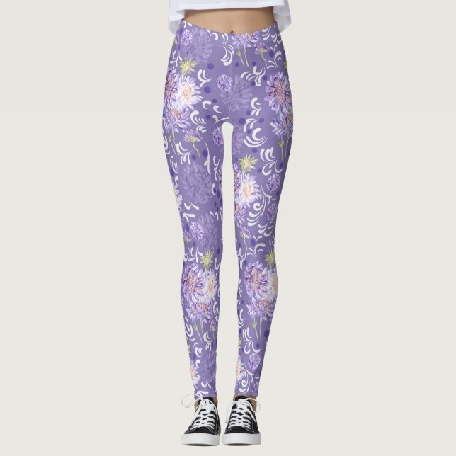 mjöliga blommor leggings (Framsida)