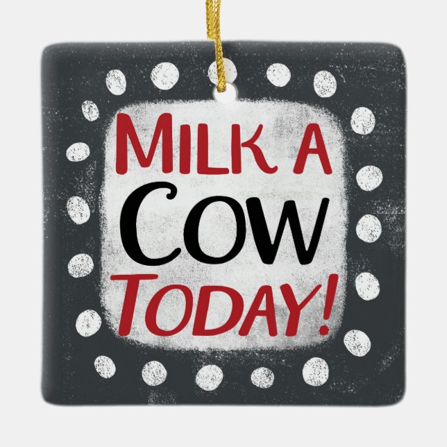 Mjölk A Cow Ornament i dag (Framsida)