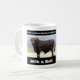 Mjölk a tjur kaffemugg