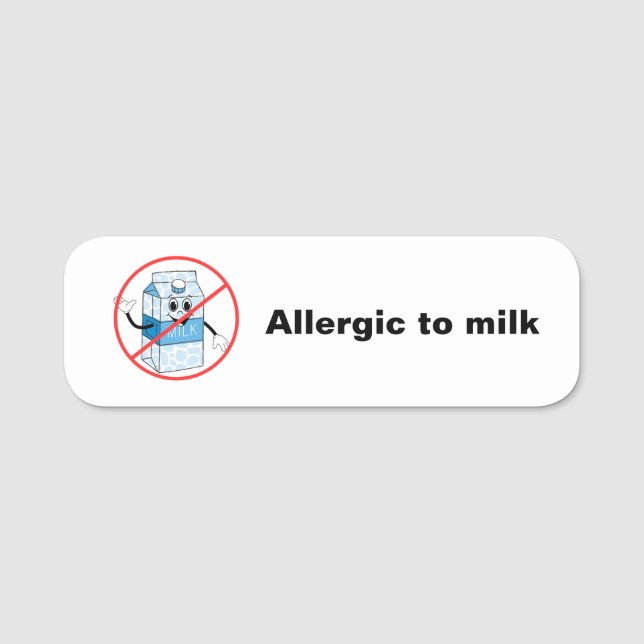 Mjölk Allergy Namnbricka (Framsida)