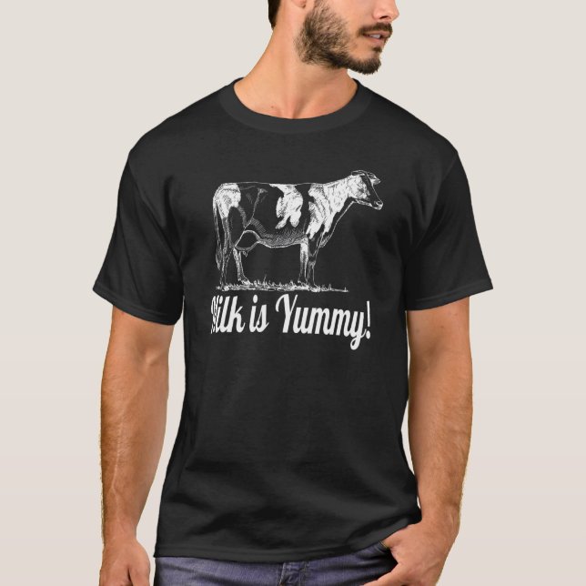 Mjölk är gott  Ko T Shirt (Framsida)