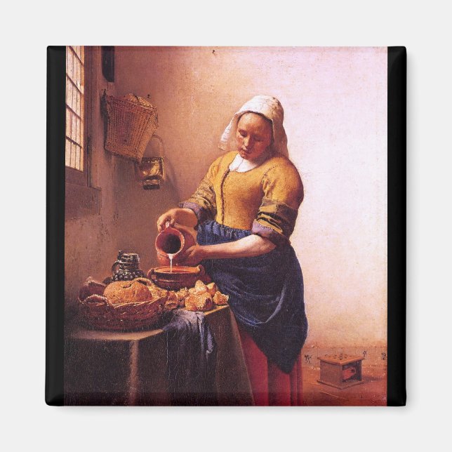 Mjölk av Johannes Vermeer Magnet (Framsidan)