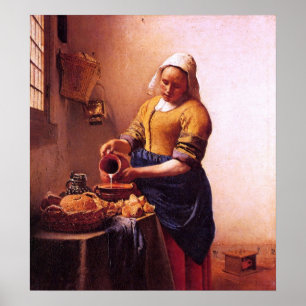 Mjölk av Johannes Vermeer Poster