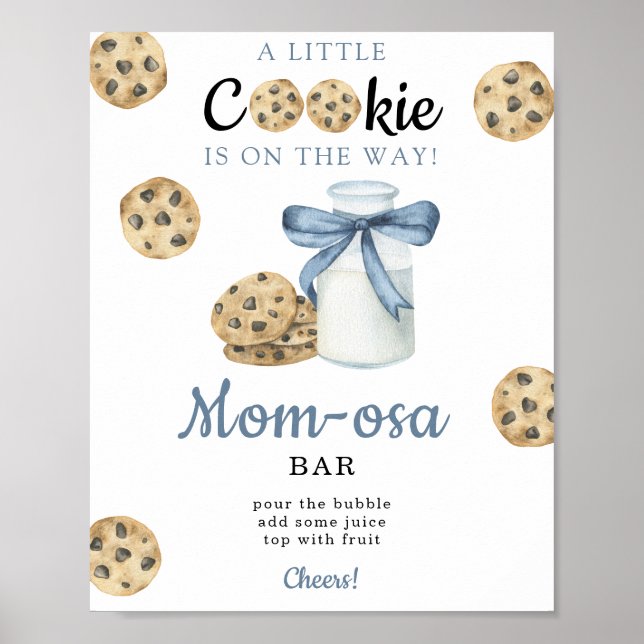 Mjölk baby shower Momosa bar Poster (Framsidan)