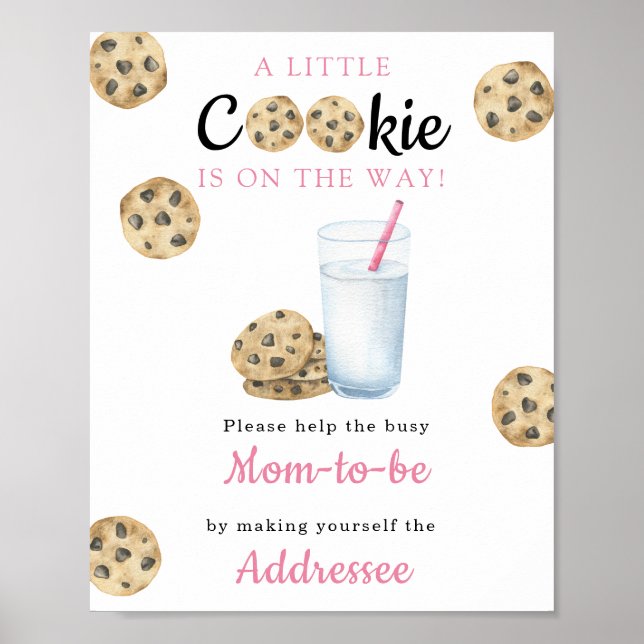 Mjölk babydusch Mamma som ska adresseras Poster (Framsidan)