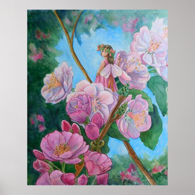 Mjölk bland Blommarna i körsbär Poster (Framsidan)