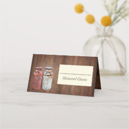 Mjölk Cans Landsbyggsbröllop Rustic Old Farm Budge Placeringskort