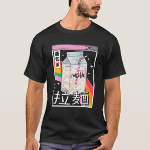 Mjölk Carton Rainbow Japan Stil 80S Otaku Anime Va T Shirt