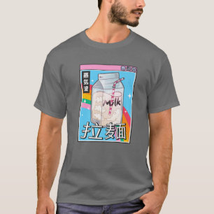 Mjölk Carton Rainbow Japan Stil 80S Otaku Vaporwav T Shirt