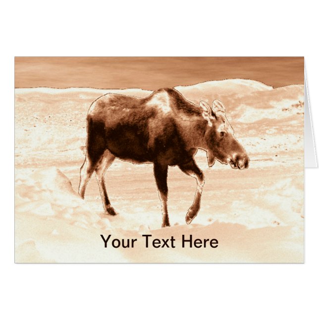 Mjölk Chocolate Moose Hälsningskort (Framsidan Horizontal)