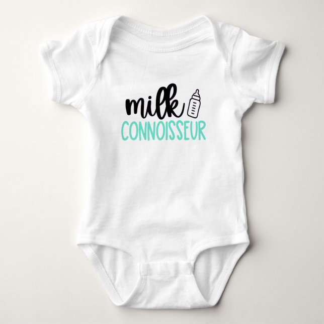 Mjölk connoisseur baby flaska t shirt (Framsida)