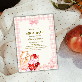 Mjölk & Cookie Gingham Winter Baby Shower Inbjudningar