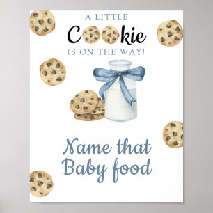 Mjölk & cookies Babydusch Namn som föda baby Poster