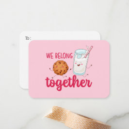 Mjölk Cookies Cute Funny Classroom Valentines day Anteckningskort