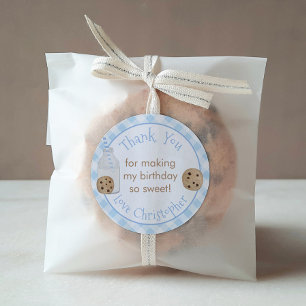 Mjölk & Cookies Födelsedagsfest för Tack Runt Klistermärke