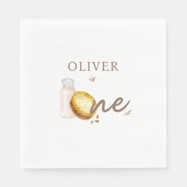 Mjölk & Cookies Första Födelsedagsfesten Pappersservett