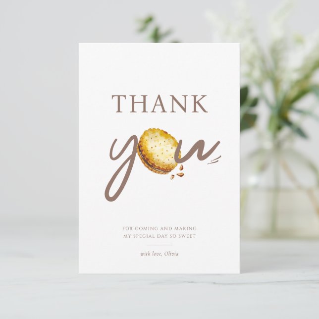 Mjölk & Cookies Första Födelsedagsfesten Tack (Stående Fram)