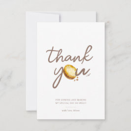 Mjölk & Cookies Första Födelsedagsfesten Tack Kort