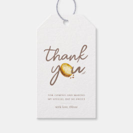 Mjölk & Cookies Första Födelsedagsfesten Tack Presentetikett