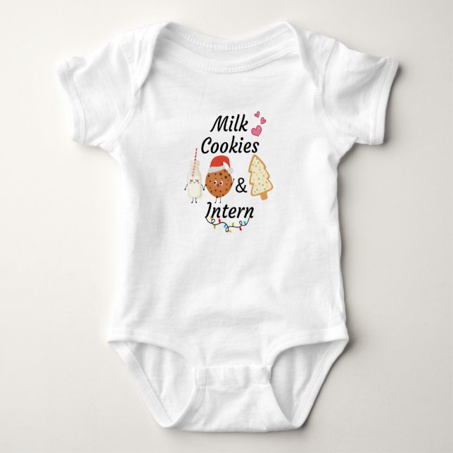 Mjölk & Cookies Intern Baby jul T-Shirt (Framsida)