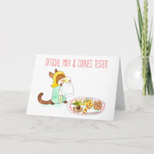 Mjölk & Cookies Tester Greeting Card Kort