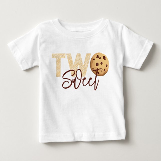Mjölk & Cookies "Two Sweet" 2nd Birthday T-Shirt - (Framsida)