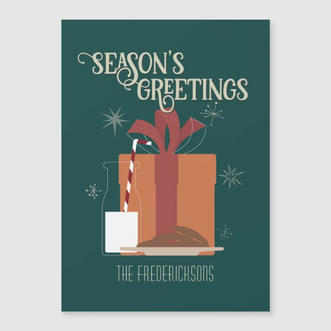 Mjölk & Cookies Vintage Grönt för julgåva (Framsida)