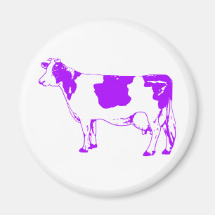 Mjölk Cow Silhouette Beef Cattle Moo Bull Steer Magnet