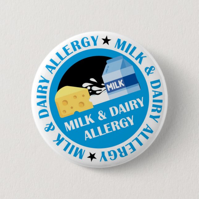 Mjölk & Dairy Allergy Badge Knapp (Framsida)
