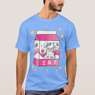 Mjölk Drink Kawaii Manga Anime Japan Gra T Shirt