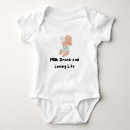 👶 "Mjölk Drunk and Loving Life" Baby Tee 🍼 ❤️