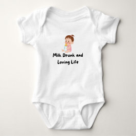 👶 "Mjölk Drunk and Loving Life" Baby Tee 🍼 ❤️