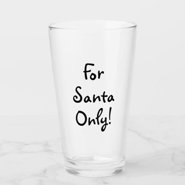 Mjölk endast för tomten! Glas (Framsida)