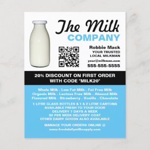 Mjölk Flaska Design, Milkman/Woman Delivery Flygblad