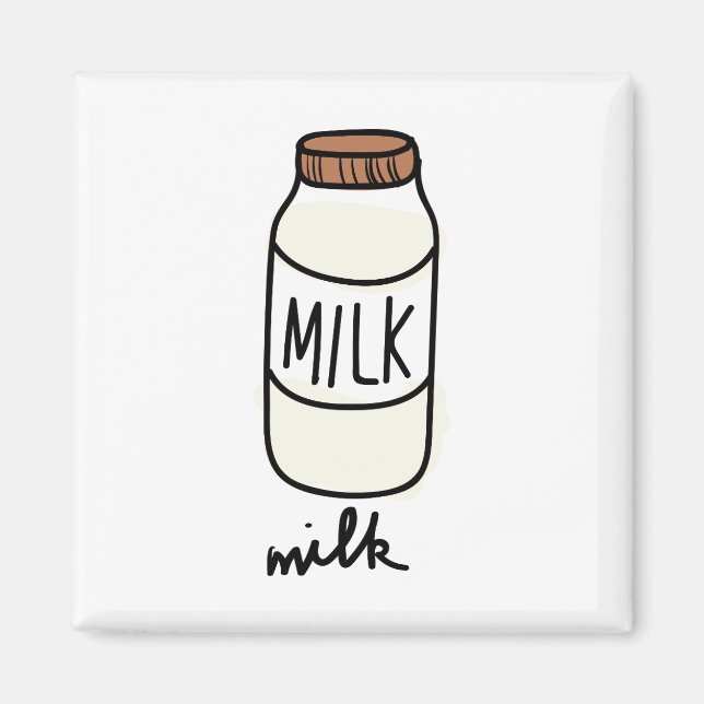 Mjölk Flaska ikon Magnet (Framsidan)