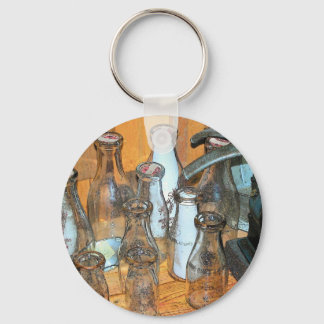 Mjölk Flaskor Nyckelring