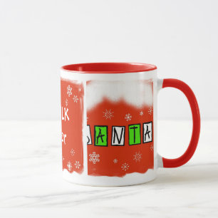 Mjölk för den Santa muggen - skräddarsy den! Mugg